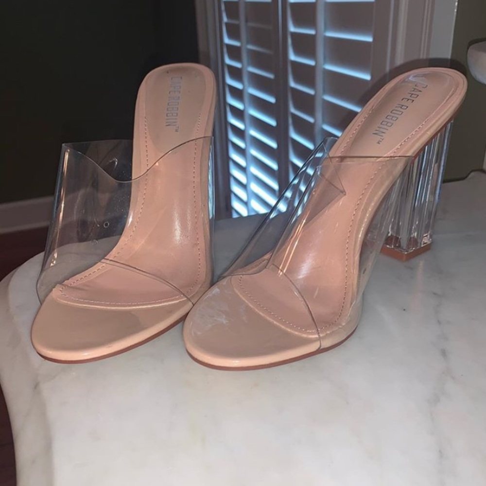 Clear heels